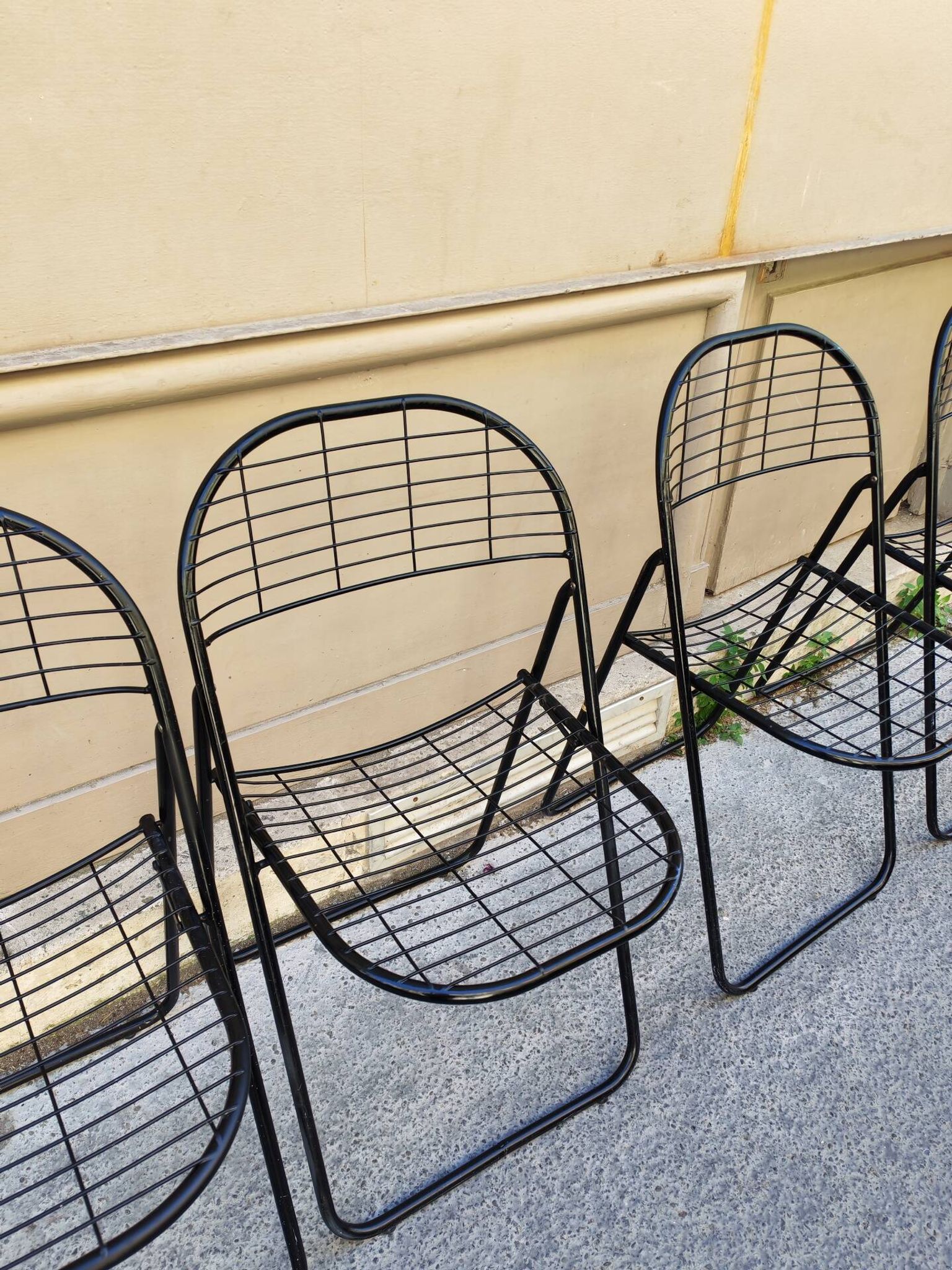 Set of 4 minimalist chairs "Åland" Niels Gammelgaard 1980