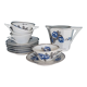 Service of cups and milk jar in fine porcelain from Limoges Art Deco