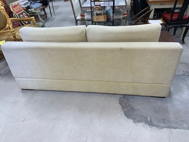 Design sofa 3 places in microfiber and wood