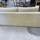 Design sofa 3 places in microfiber and wood