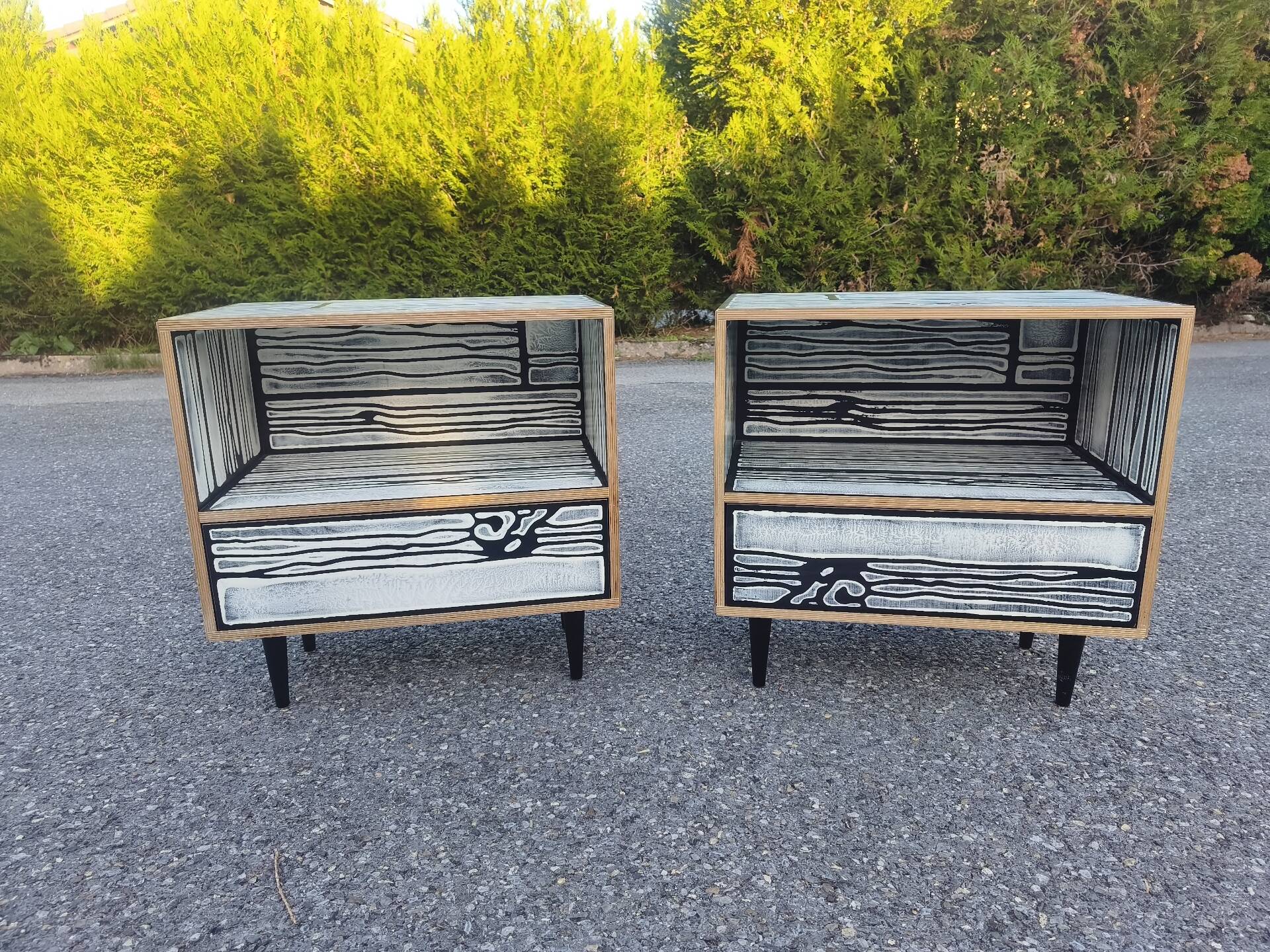 Pair of bedside tables WrongWoods – Sebastian Wrong & Richard Woods