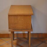 1960s oak bedside table