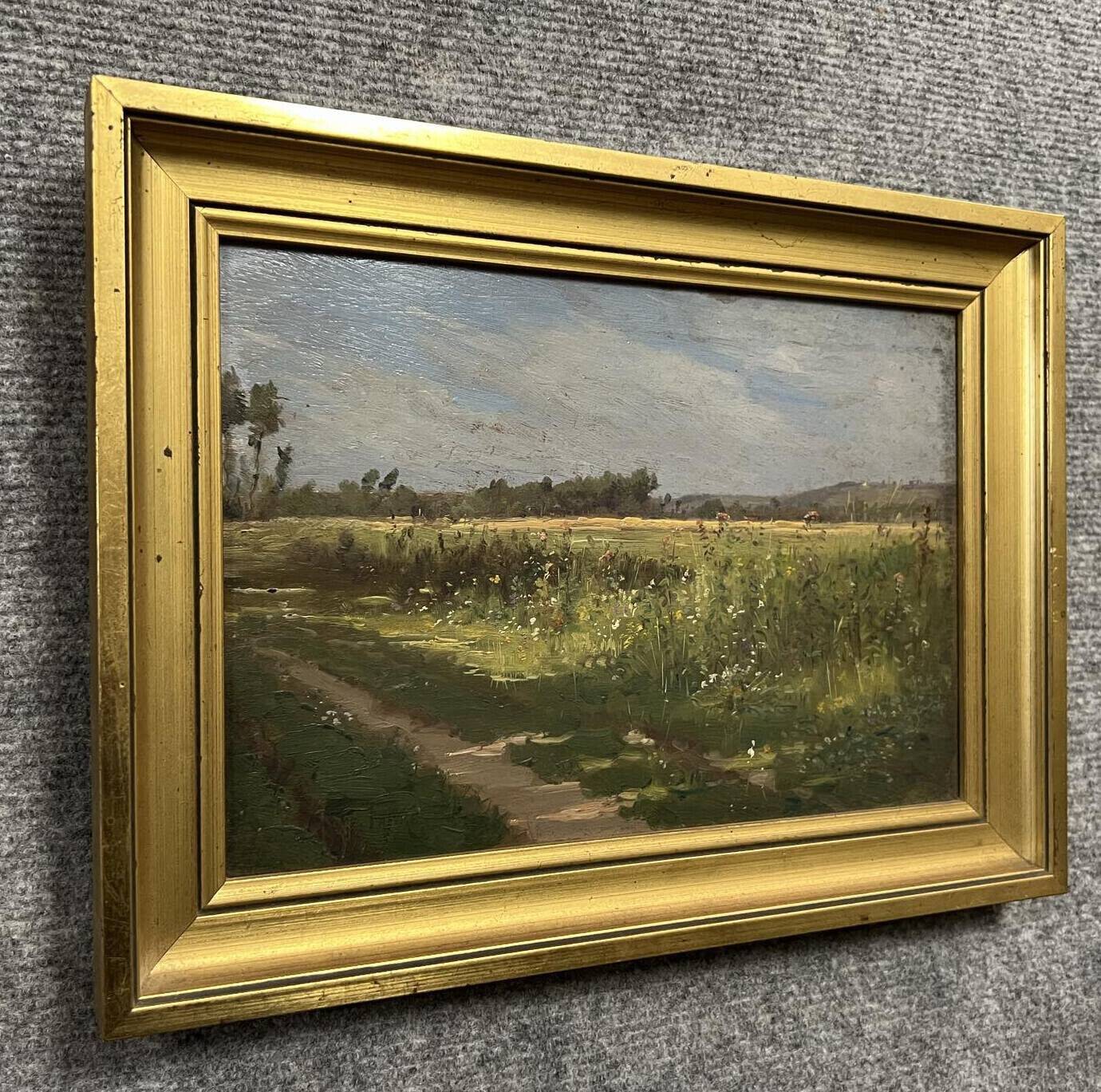 French School around 1930: oil on panel countryside landscape
