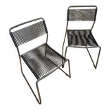 Pair of Ikea "spaghetti" chairs, 1990