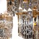 Set of 2 Kinkeldey Hollywood Regency waterfall crystal glass wall lights, 1970