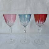 Colored crystal foot glasses