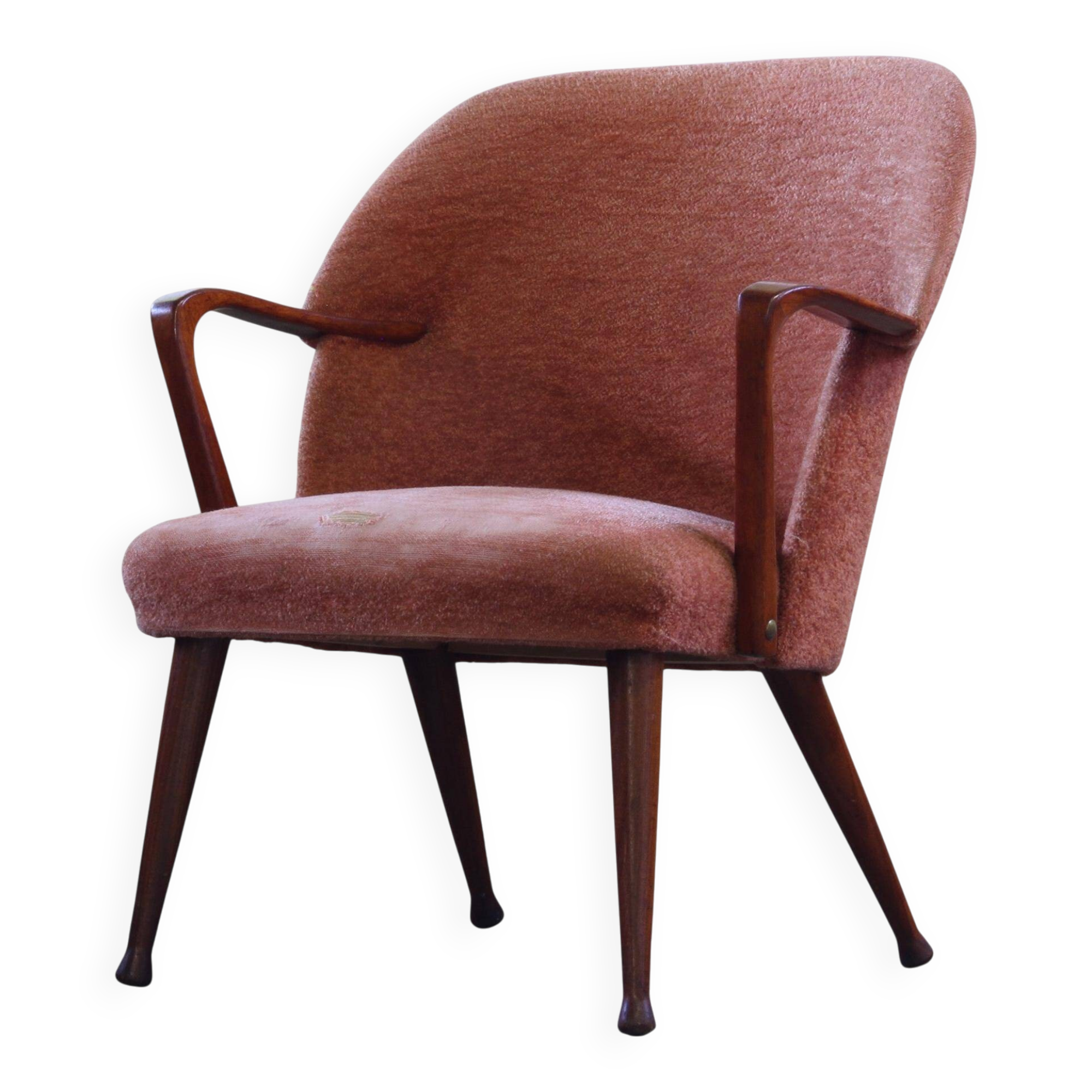 Vintage 50s Teak Organic Modernism Armchair - The Scandinavian Design
