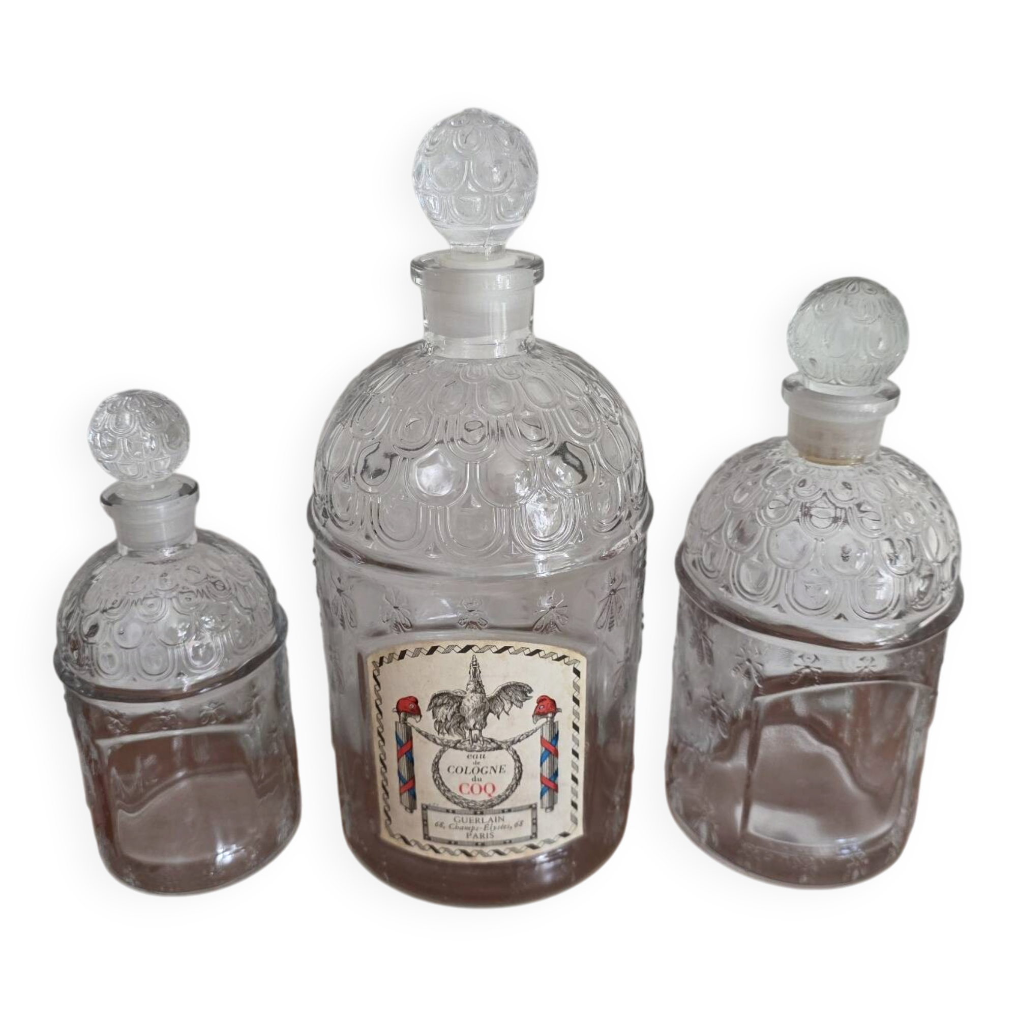 Set of 3 vintage Guerlain bottles