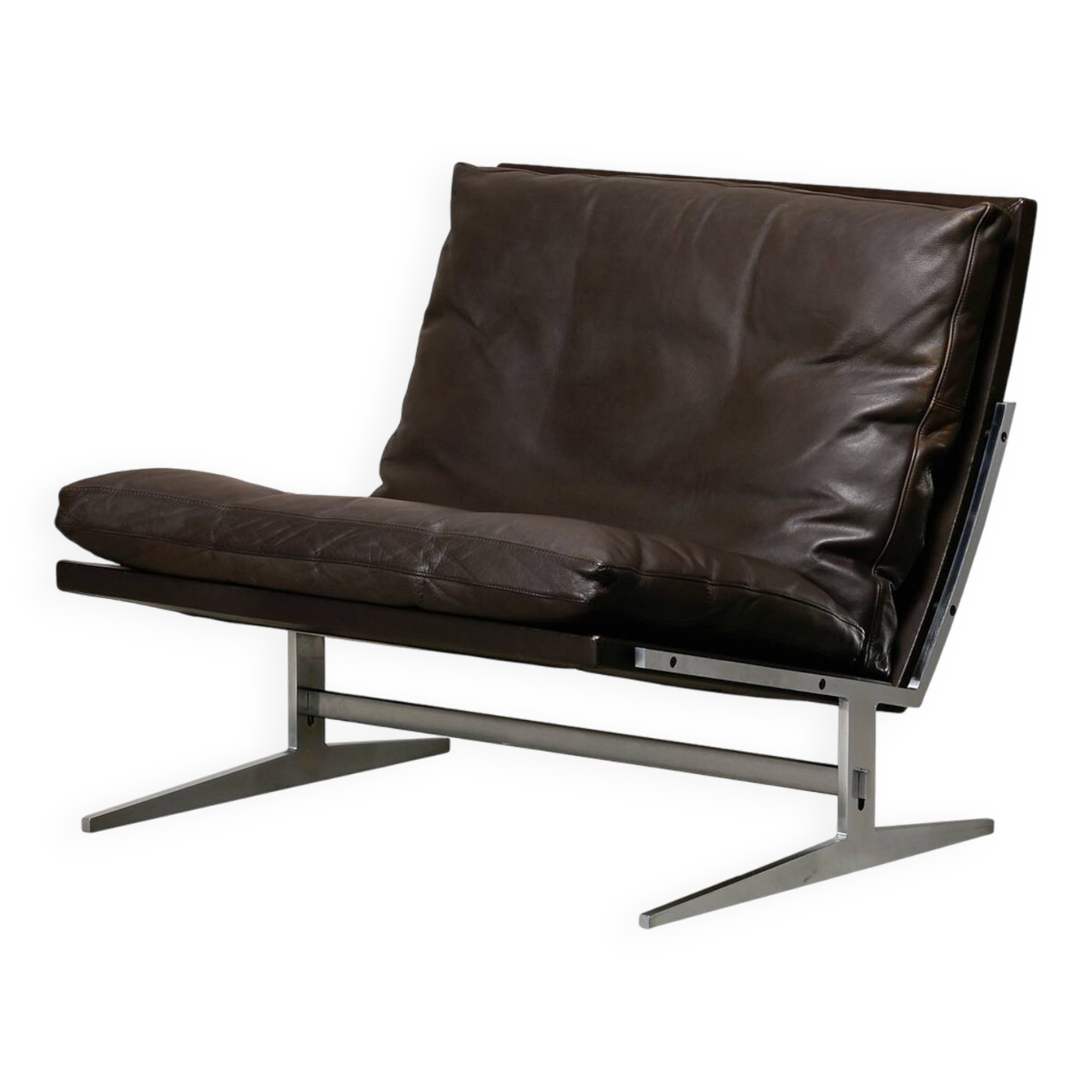 Kastholm & Fabricius BO-561 Lounge Chair in Chocolate Brown Leather Bo-Ex
