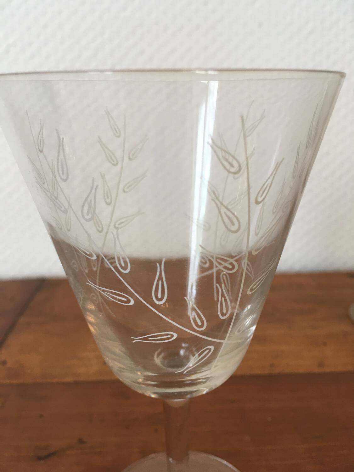 Crystal glass service.