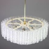 glass tube chandeliers in Murano ice by Doria, Germany, 1960s.