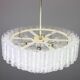 glass tube chandeliers in Murano ice by Doria, Germany, 1960s.