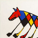 Calder « beastie » limited edition print lithograph 1974 (braniff airplines)