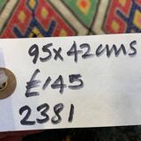 Vintage Turkish Mini Kilim 95x42 cm Wool Small Kelim Runner, shabby Chic