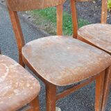 Lot of 4 wooden bistro chairs