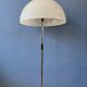 Vintage Dijkstra mushroom floor lamp with white acrylic glass shade.
