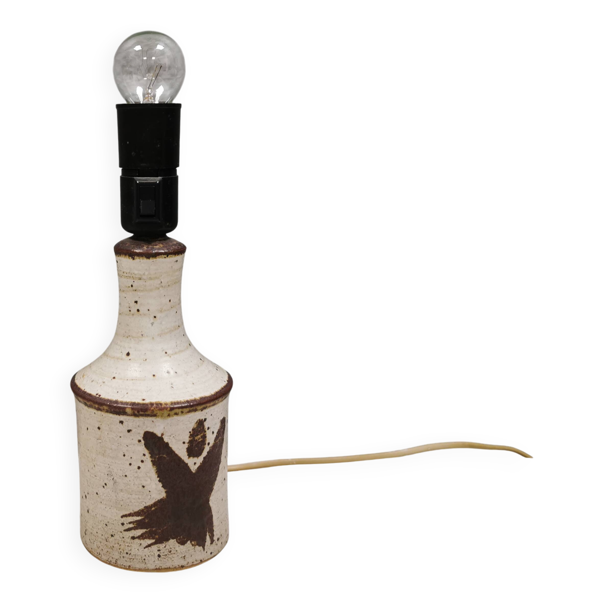 Table lamp in stoneware/ceramics by Danish Axel Larsen 1970-80s