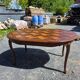 Extendable table in Louis XV style in oak (2 extensions)