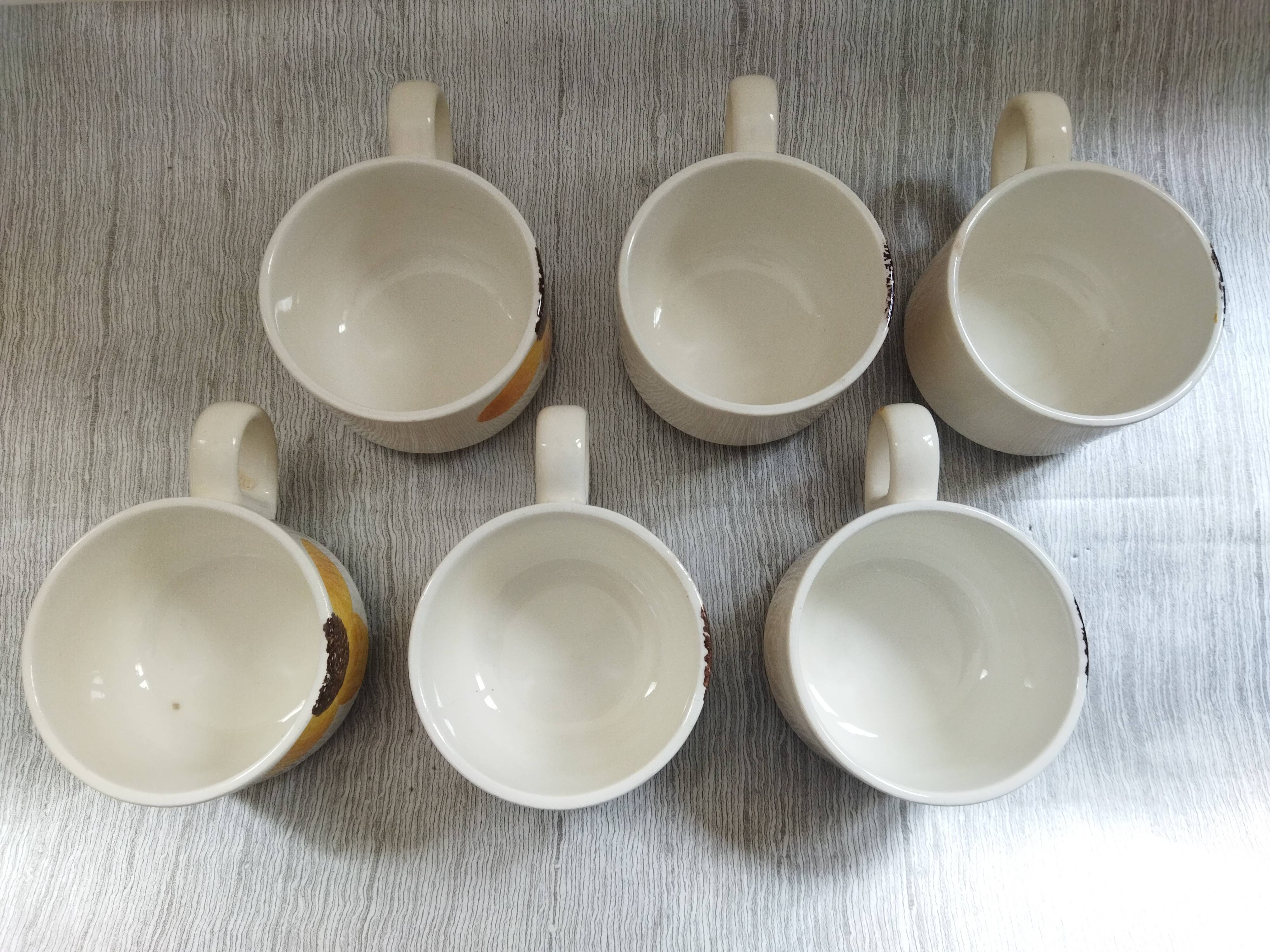 6 vintage cups 1970s