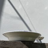 Round hollow ceramic dish with Saint Amand flower