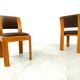 Vintage brutalist dining chairs, set of 6 - 1970s