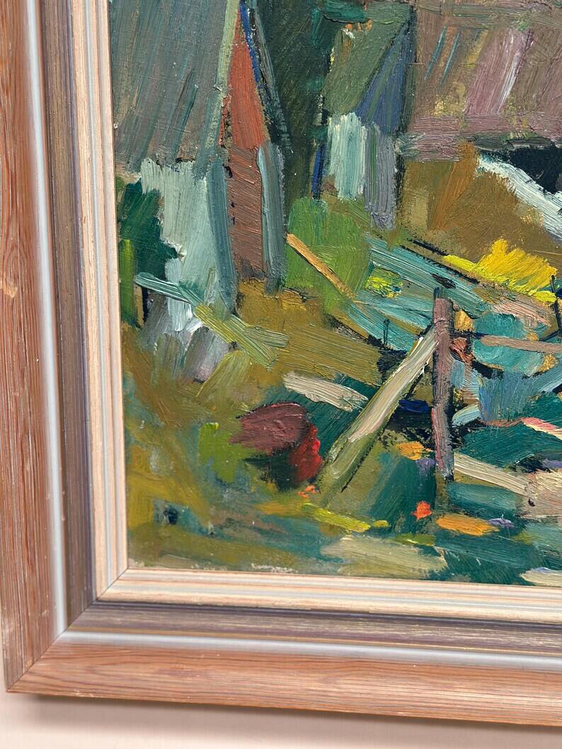 Original Swedish Oil on Panel – "Vid Knabäck, Skåne" by Carl-Axel Schwieler – Signed – Vintage & Framed – 59 × 50 cm (23.2" × 19.7")