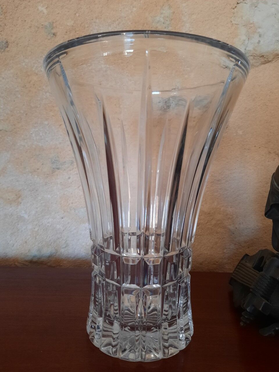 Cut crystal vase