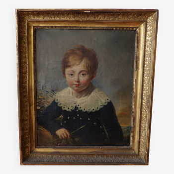 Painting portrait of a child early 19th century