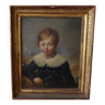 Tableau portrait d'un enfant début XIXème