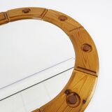 Miroir suédois en pin, années 1970