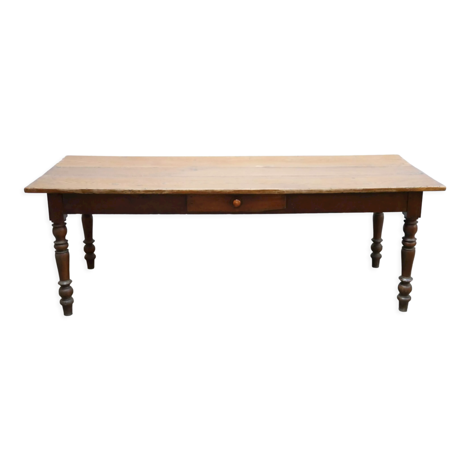 Table à manger de ferme vintage en bois