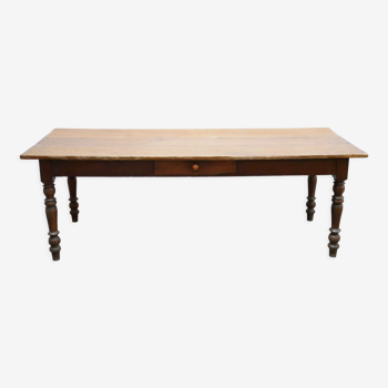 Vintage wooden farmhouse dining table