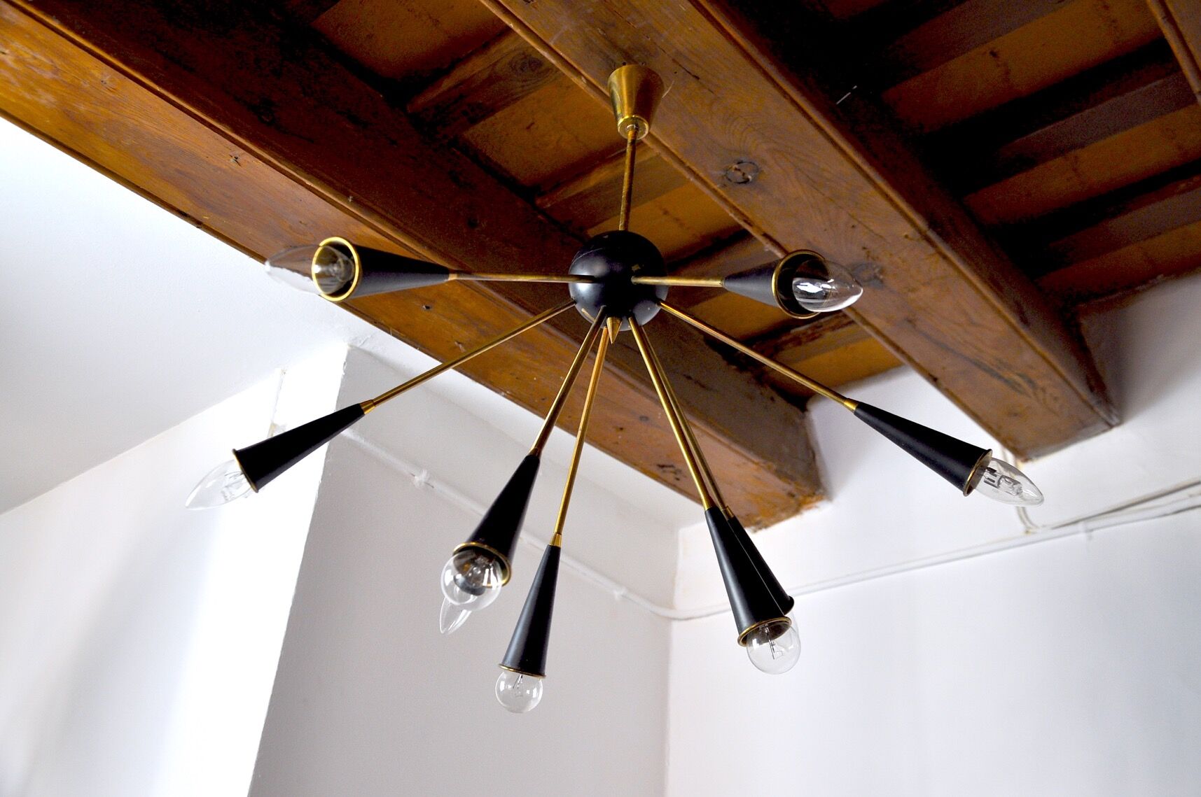 Sputnik 9-armed lustre, Italy, 1960