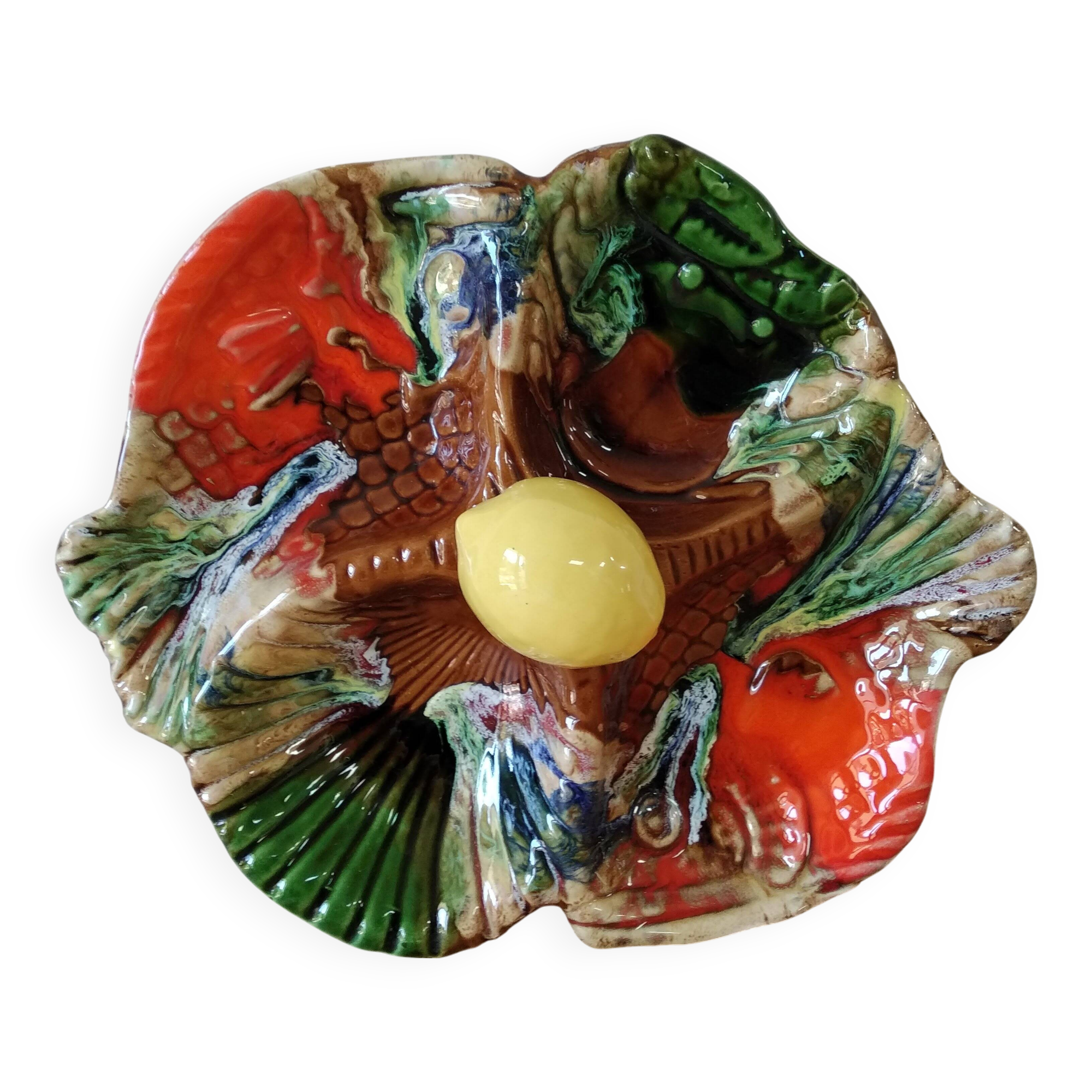 Vallauris Lemon Barbotine Dish