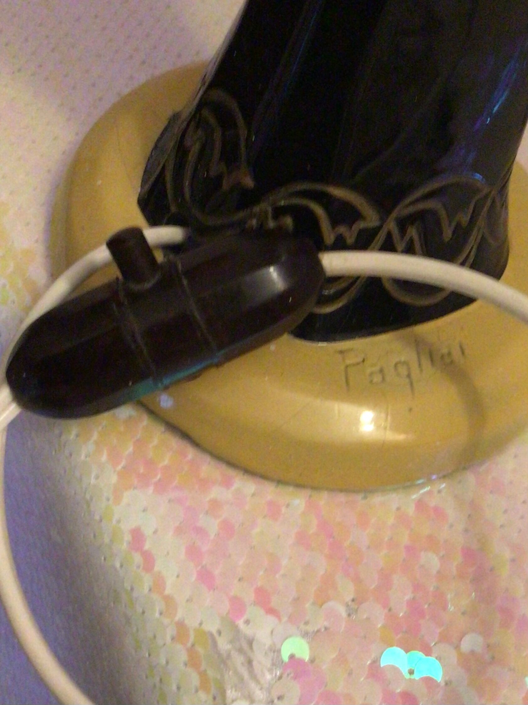 Vintage geisha sculpture lamp signed