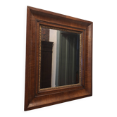 Antique beveled edge mirror in walnut frame, circa 1850