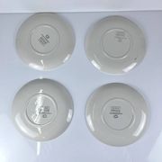 4 assiettes à dessert Gien, création Primefleur, modèle "Constellation", 1950