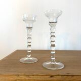 Glass candle holders