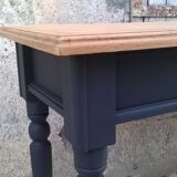 Ancienne table ou console patine noir