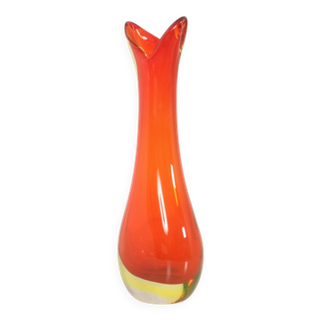 Murano glass vase with a wide neck, Italy, 1960s
