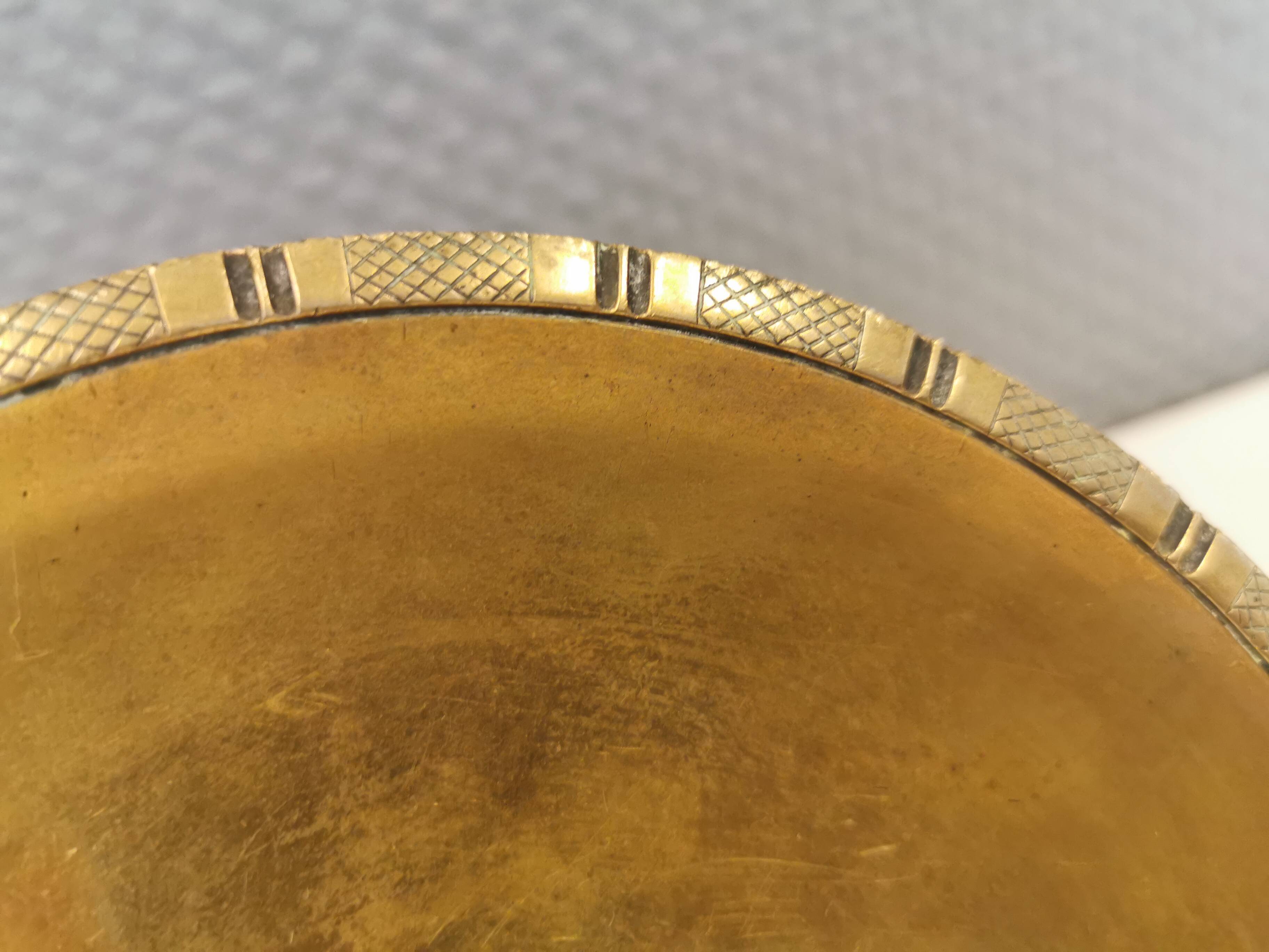 Bronze bowl by Just Andersen, from the 1920s, and incredibly beautiful and well maintained.