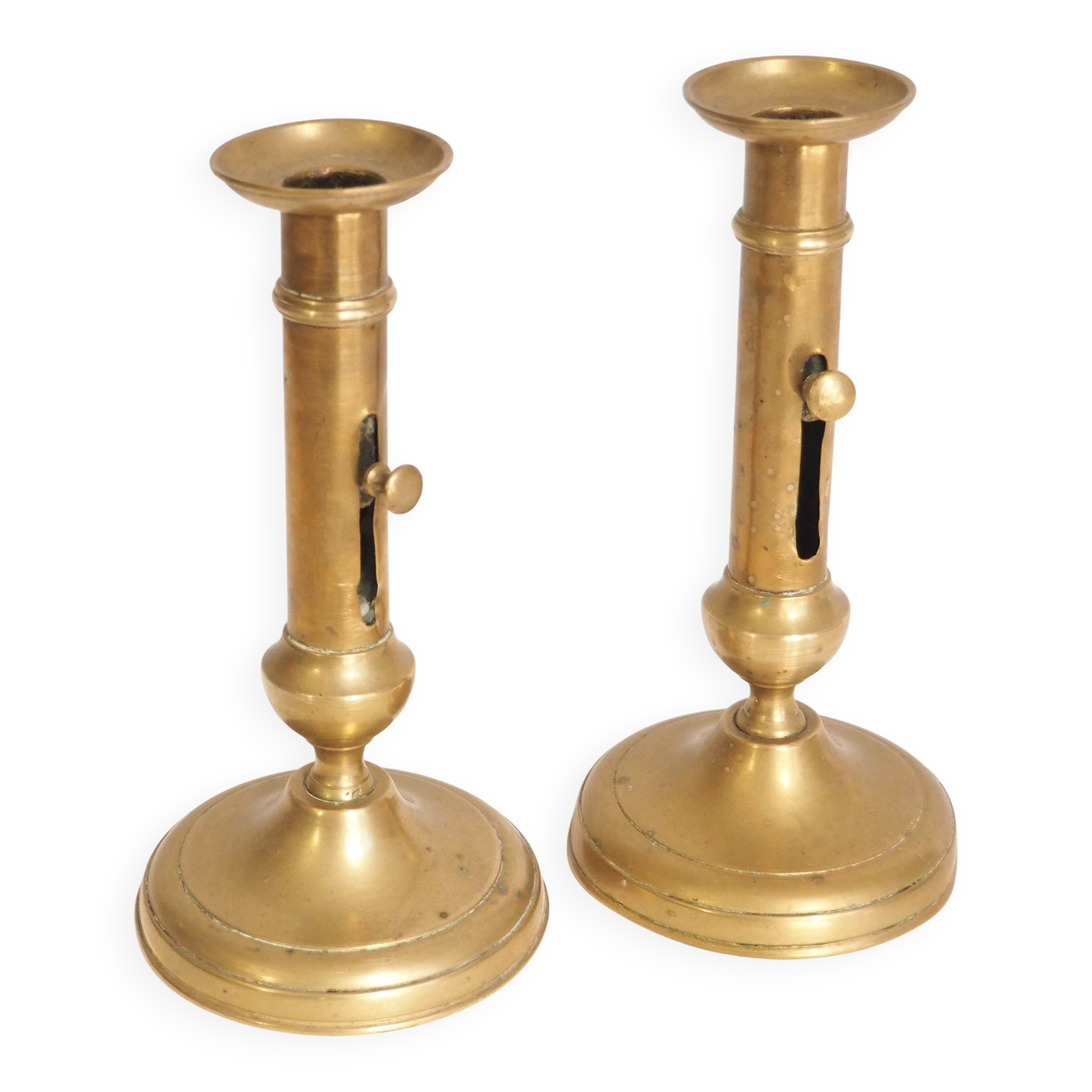 Pair of brass candlesticks