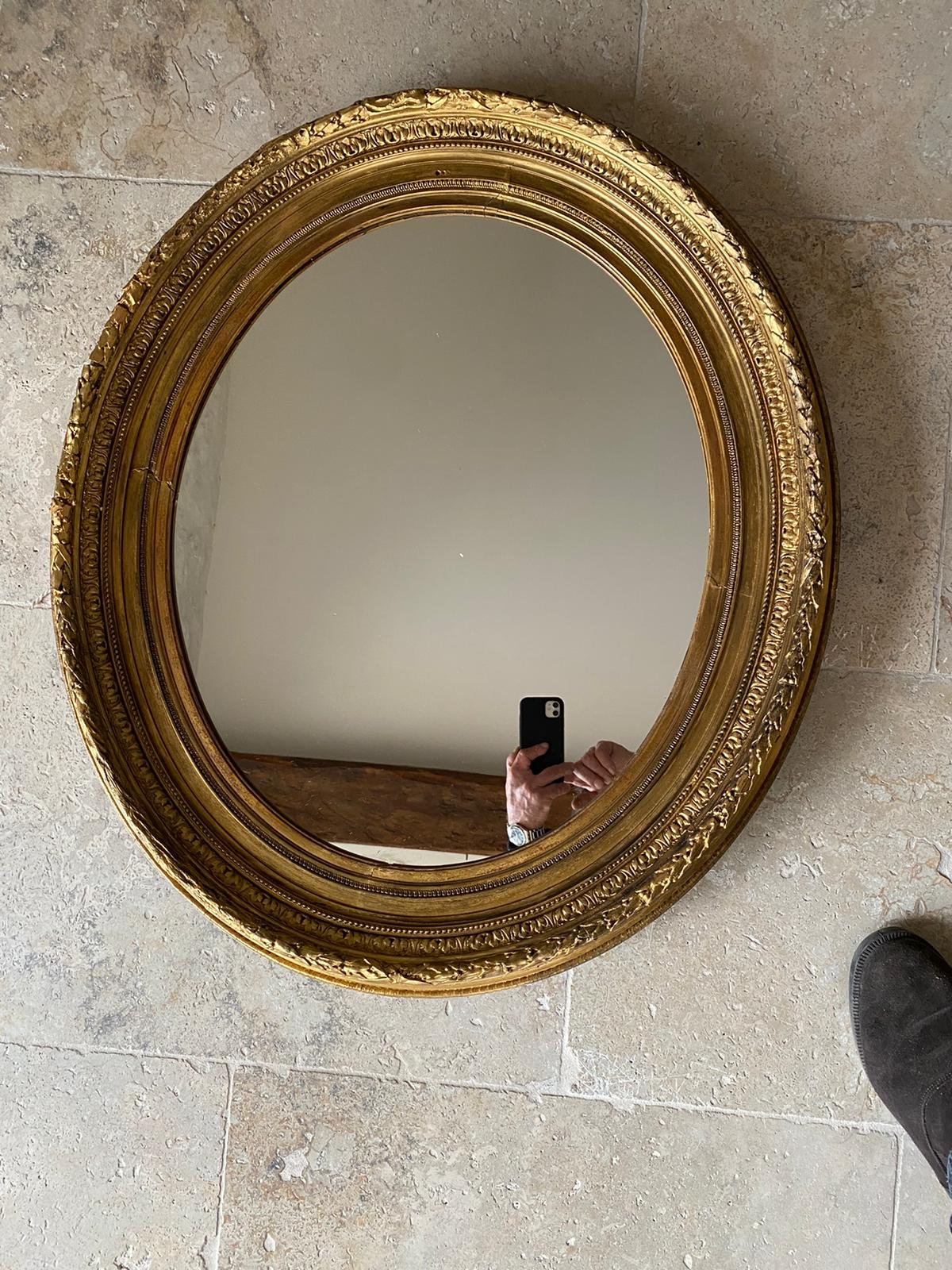 Miroir doré 70x81cm