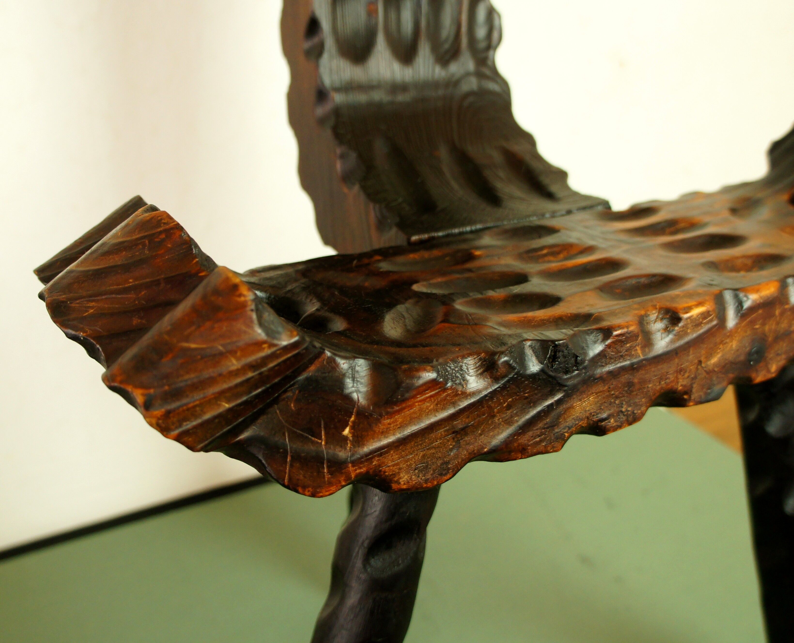 Brutalist tripod chair