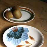 Set of 2 oval serving dishes faience Gien