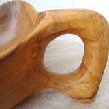 Olive wood fruit cup Marked Jean paul Brain Vallauris