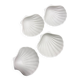 4 scallop shells in earthenware