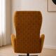 Vintage Czechoslovak Wingback Swivel Lounge Armchair