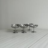 6 vintage stainless steel dessert bowls