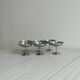 6 coupelles dessert en inox vintage